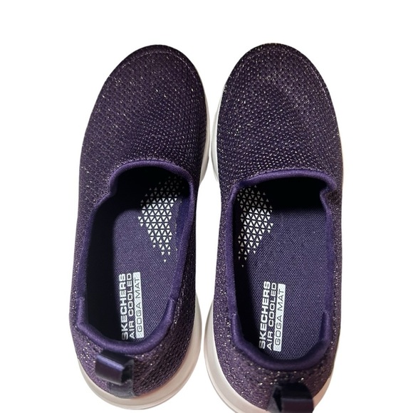 Skechers Air Cooled Goga Mat Ladies Shoes - Size 6 US - Purple God Flec -EUC - Picture 4 of 7